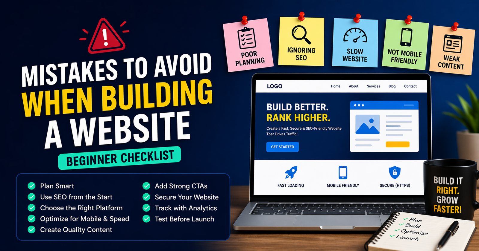 Mistakes to Avoid When Building a Website (Beginner Checklist)