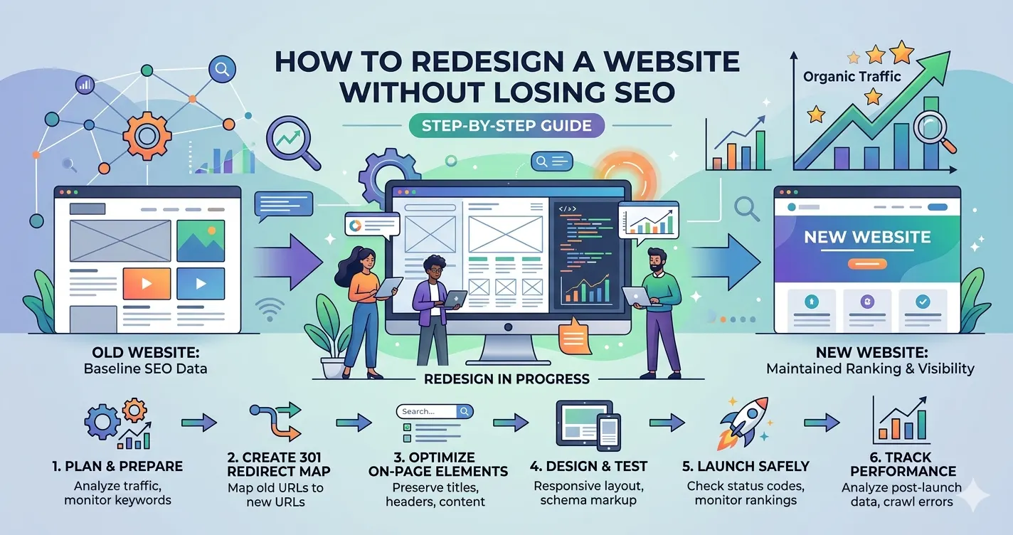 Website Redesign Without Losing SEO: Step-by-Step Guide