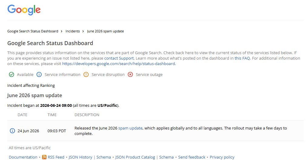 Google June 2026 Spam Update